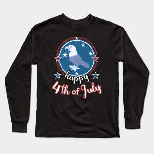 Happy 4th of July Cute Patriot Eagle Long Sleeve T-Shirt